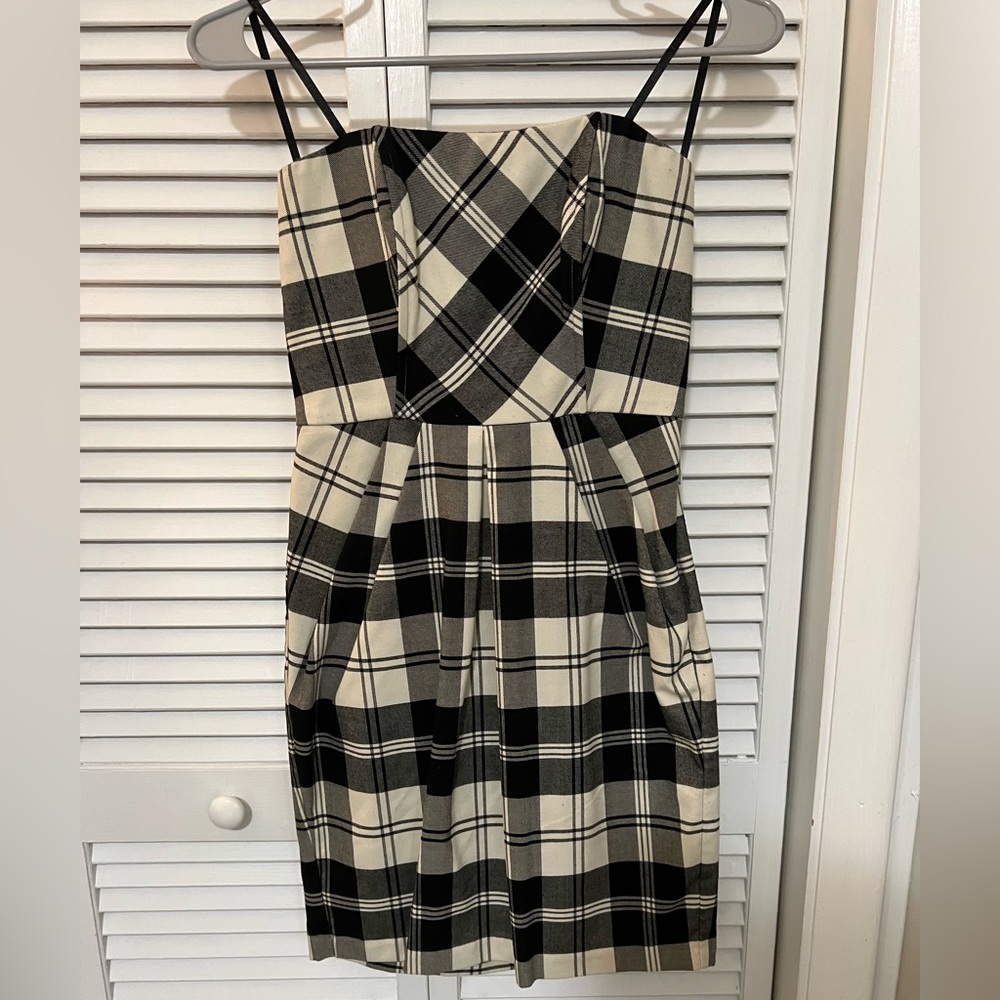 Candie’s Black and Ivory Plaid Dress 3